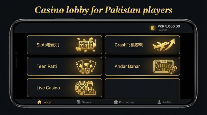 Lobby view of crash7 bet for Pakistan users - 4